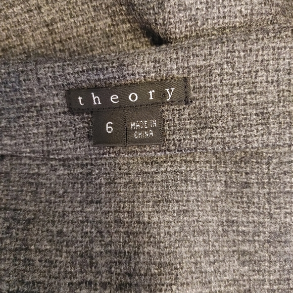 THEORY SALEA VIRGIN WOOL SHEATH DRESS WITH POCKETS, GRAY 6 - Picture 7 of 9